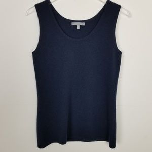 Neiman Marcus Cashmere Navy Tank Top Size M